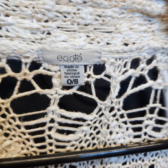 URBAN OUTFITTERS ECOTE Cotton Fringe Knit Duster - Picture 3 of 5